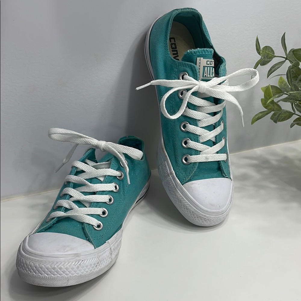 Converse All ⭐Star️ Turquoise Canvas Sneakers with White Laces
